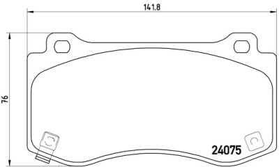 Set di 4 pastiglie freno BREMBO P 11 023