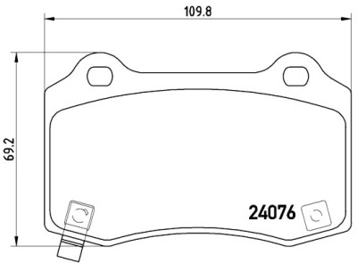 Set di 4 pastiglie freno BREMBO P 11 024