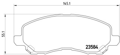 Set di 4 pastiglie freno BREMBO P 11 026