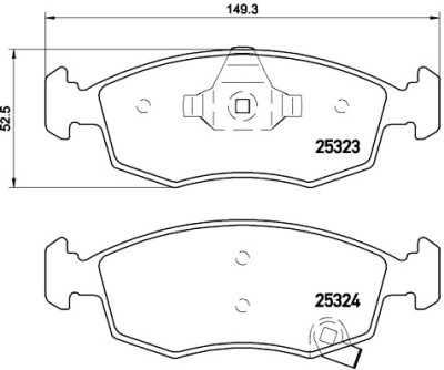 Set di 4 pastiglie freno BREMBO P 11 031