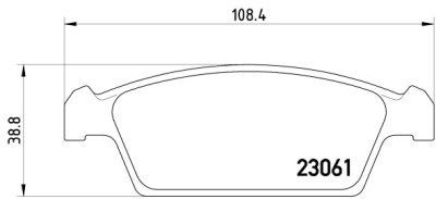 Set di 4 pastiglie freno BREMBO P 15 001