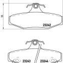 Set di 4 pastiglie freno BREMBO P 15 004