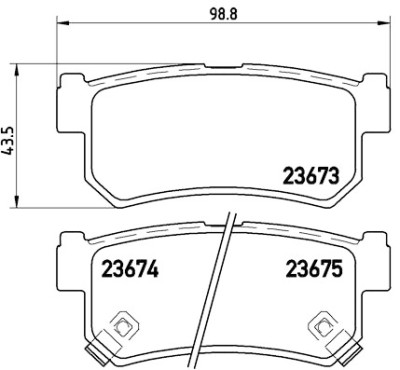 Set di 4 pastiglie freno BREMBO P 15 010