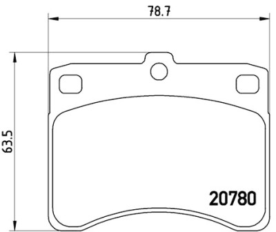 Set di 4 pastiglie freno BREMBO P 16 003
