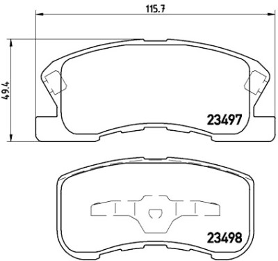 Set di 4 pastiglie freno BREMBO P 16 008