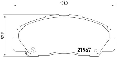 Set di 4 pastiglie freno BREMBO P 16 010