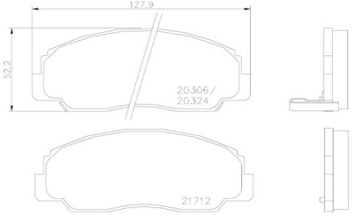 Set di 4 pastiglie freno BREMBO P 16 012