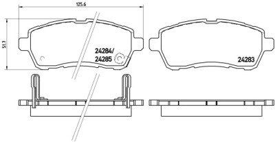 Set di 4 pastiglie freno BREMBO P 16 013