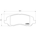 Set di 4 pastiglie freno BREMBO P 18 001
