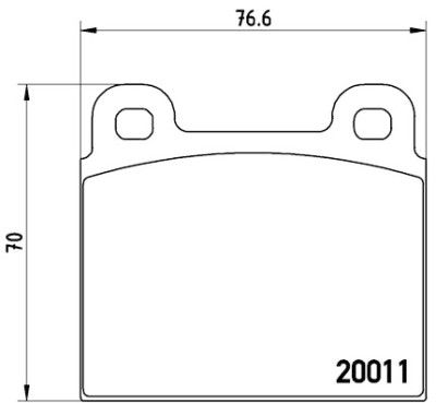 Set di 4 pastiglie freno BREMBO P 23 001