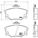 Set di 4 pastiglie freno BREMBO P 23 017