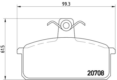 Set di 4 pastiglie freno BREMBO P 23 018