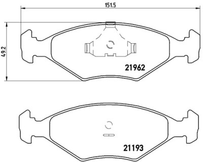 Set di 4 pastiglie freno BREMBO P 23 055
