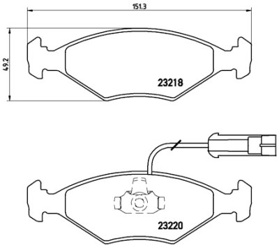 Set di 4 pastiglie freno BREMBO P 23 056