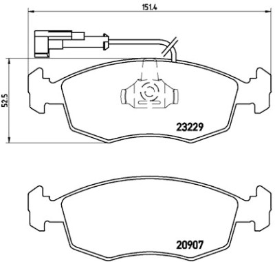 Set di 4 pastiglie freno BREMBO P 23 063