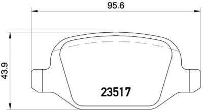 Set di 4 pastiglie freno BREMBO P 23 065