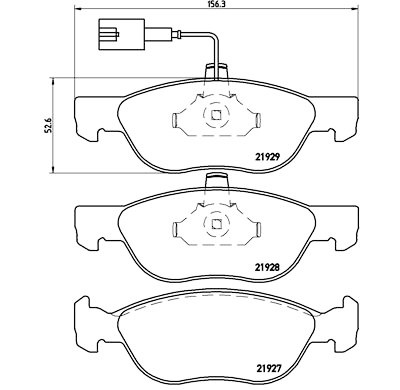 Set di 4 pastiglie freno BREMBO P 23 070