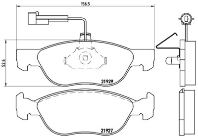 Set di 4 pastiglie freno BREMBO P 23 071