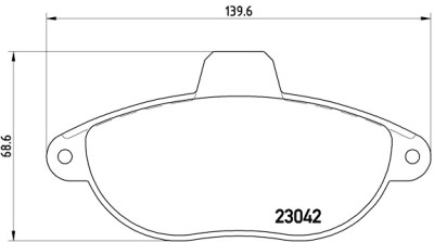 Set di 4 pastiglie freno BREMBO P 23 072