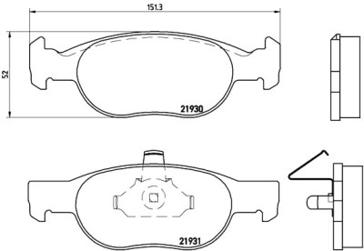 Set di 4 pastiglie freno BREMBO P 23 073