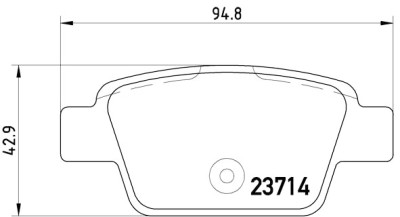 Set di 4 pastiglie freno BREMBO P 23 080