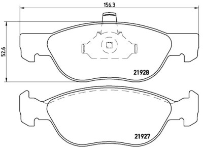 Set di 4 pastiglie freno BREMBO P 23 081