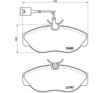 Set di 4 pastiglie freno BREMBO P 23 083