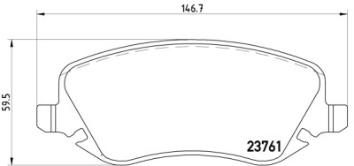 Set di 4 pastiglie freno BREMBO P 23 088