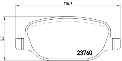 Set di 4 pastiglie freno BREMBO P 23 089