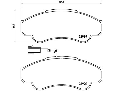 Set di 4 pastiglie freno BREMBO P 23 092