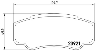 Set di 4 pastiglie freno BREMBO P 23 093