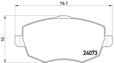 Set di 4 pastiglie freno BREMBO P 23 095