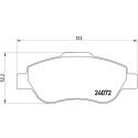 Set di 4 pastiglie freno BREMBO P 23 097
