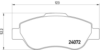 Set di 4 pastiglie freno BREMBO P 23 097