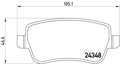 Set di 4 pastiglie freno BREMBO P 23 101