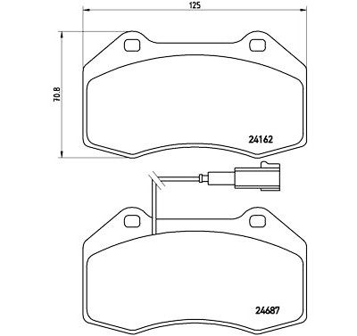 Set di 4 pastiglie freno BREMBO P 23 117