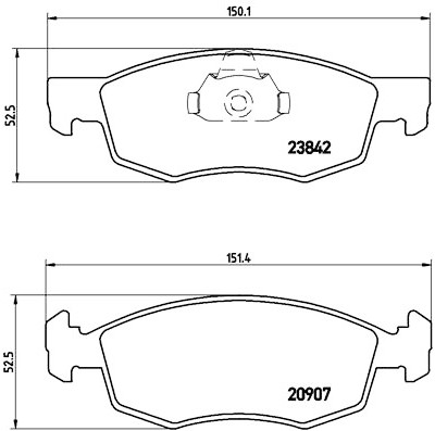 Set di 4 pastiglie freno BREMBO P 23 118