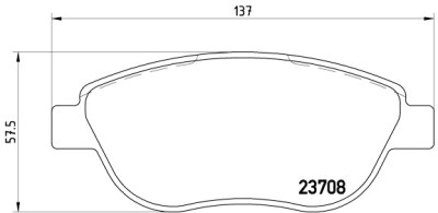 Set di 4 pastiglie freno BREMBO P 23 119