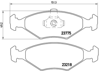 Set di 4 pastiglie freno BREMBO P 23 123