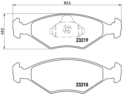 Set di 4 pastiglie freno BREMBO P 23 124