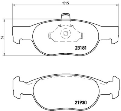 Set di 4 pastiglie freno BREMBO P 23 125