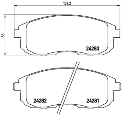 Set di 4 pastiglie freno BREMBO P 23 126