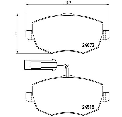 Set di 4 pastiglie freno BREMBO P 23 127