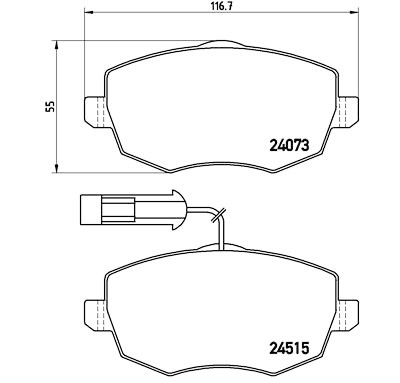 Set di 4 pastiglie freno BREMBO P 23 128