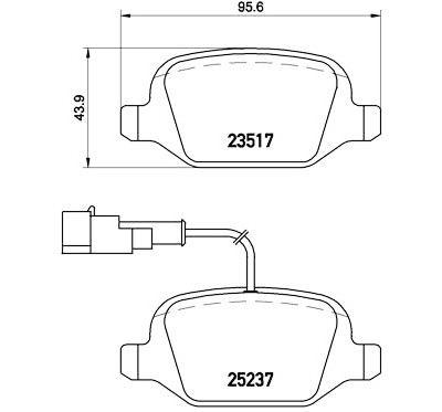 Set di 4 pastiglie freno BREMBO P 23 131