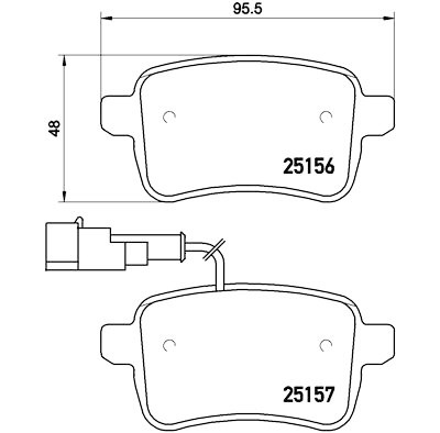 Set di 4 pastiglie freno BREMBO P 23 133