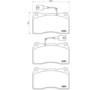 Set di 4 pastiglie freno BREMBO P 23 134