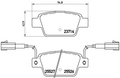Set di 4 pastiglie freno BREMBO P 23 135
