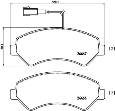 Set di 4 pastiglie freno BREMBO P 23 136