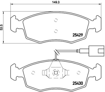 Set di 4 pastiglie freno BREMBO P 23 138